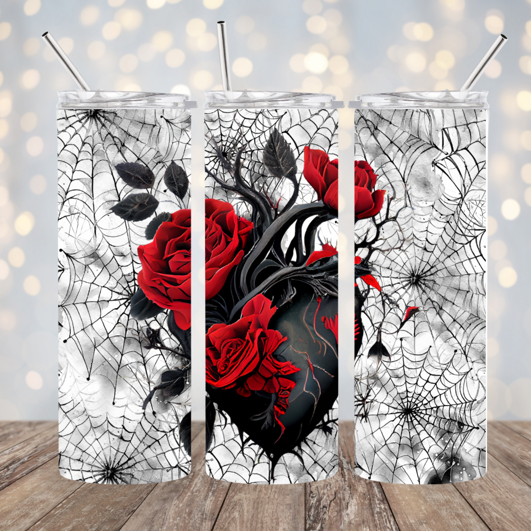 Vintage Gothic Heart Tumbler