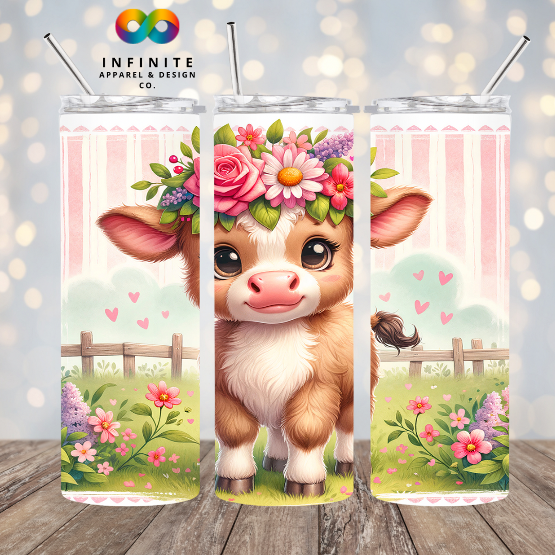 Baby Cow Valentine Tumbler