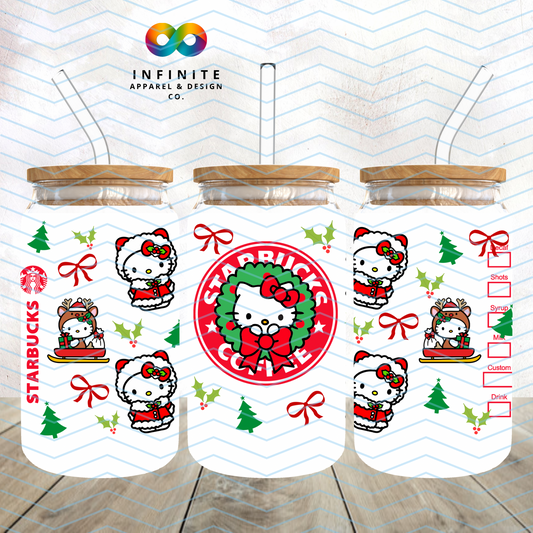 HK Christmas Glass Can Cup