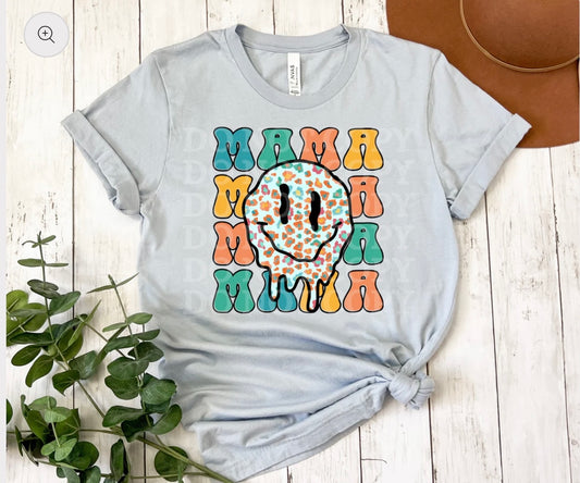 Mama Smiley Face T-Shirt