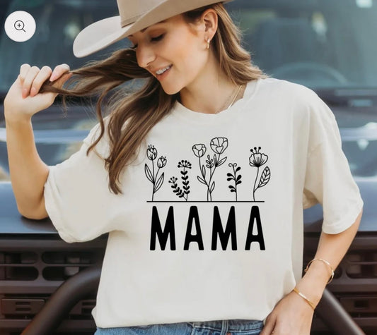 Mama With Flowers T-Shirt