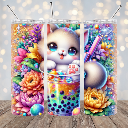 Bobba Tea kitty Tumbler