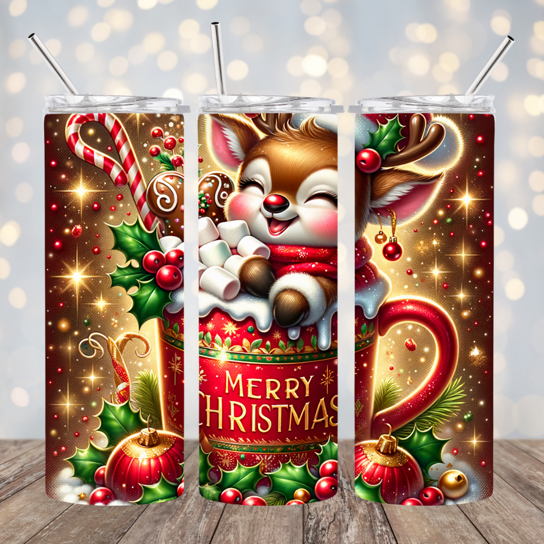 Christmas reindeer Tumbler