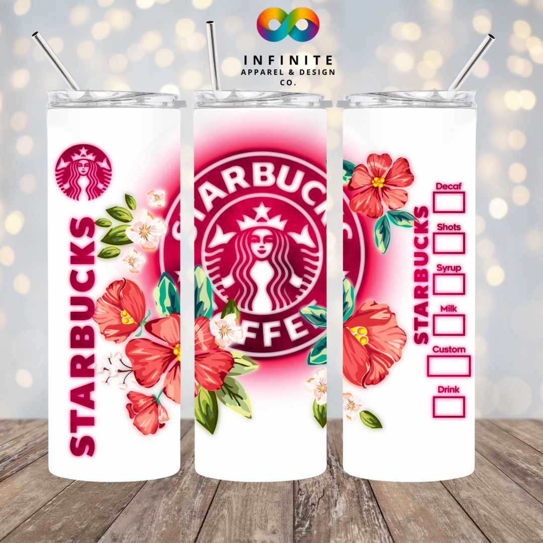 Flower Starbies Tumbler