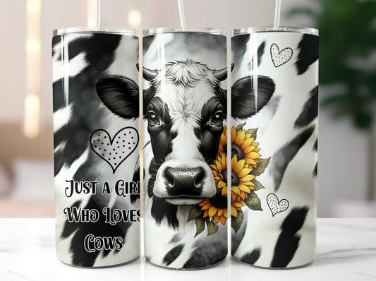 Cow with Sunflower Tumbler