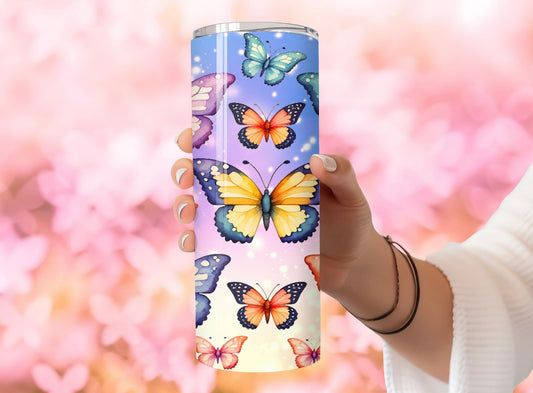 Ombre Butterflies Tumbler