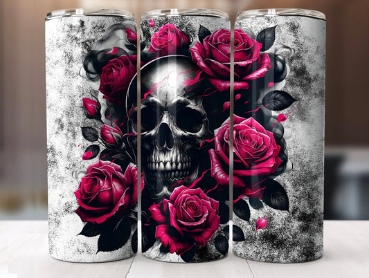 Rose Skull Tumbler