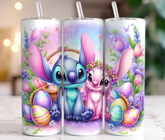 Stitch and Angel Easter Egg Tumbler