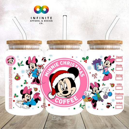 MInnie Christmas Coffee Glass Can Cup