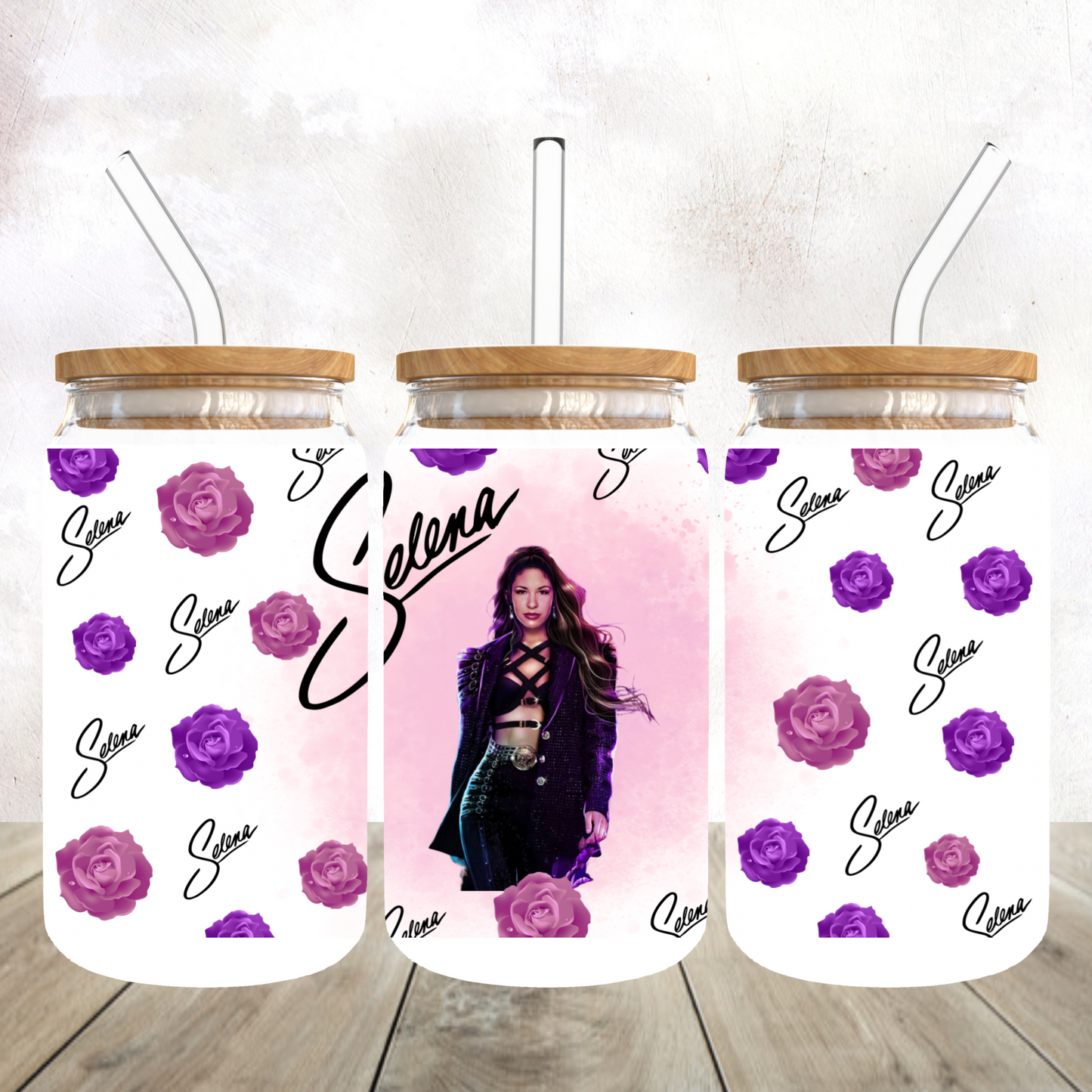 Selena Glass Can Cup