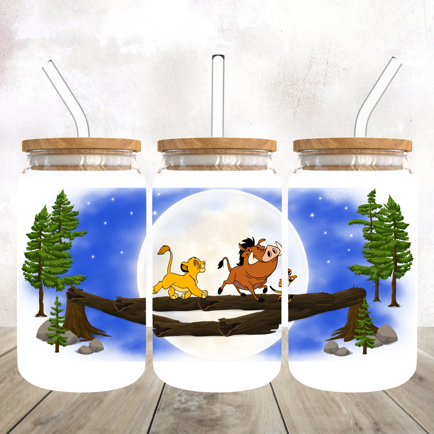 King of the jungle Glass Can Cup